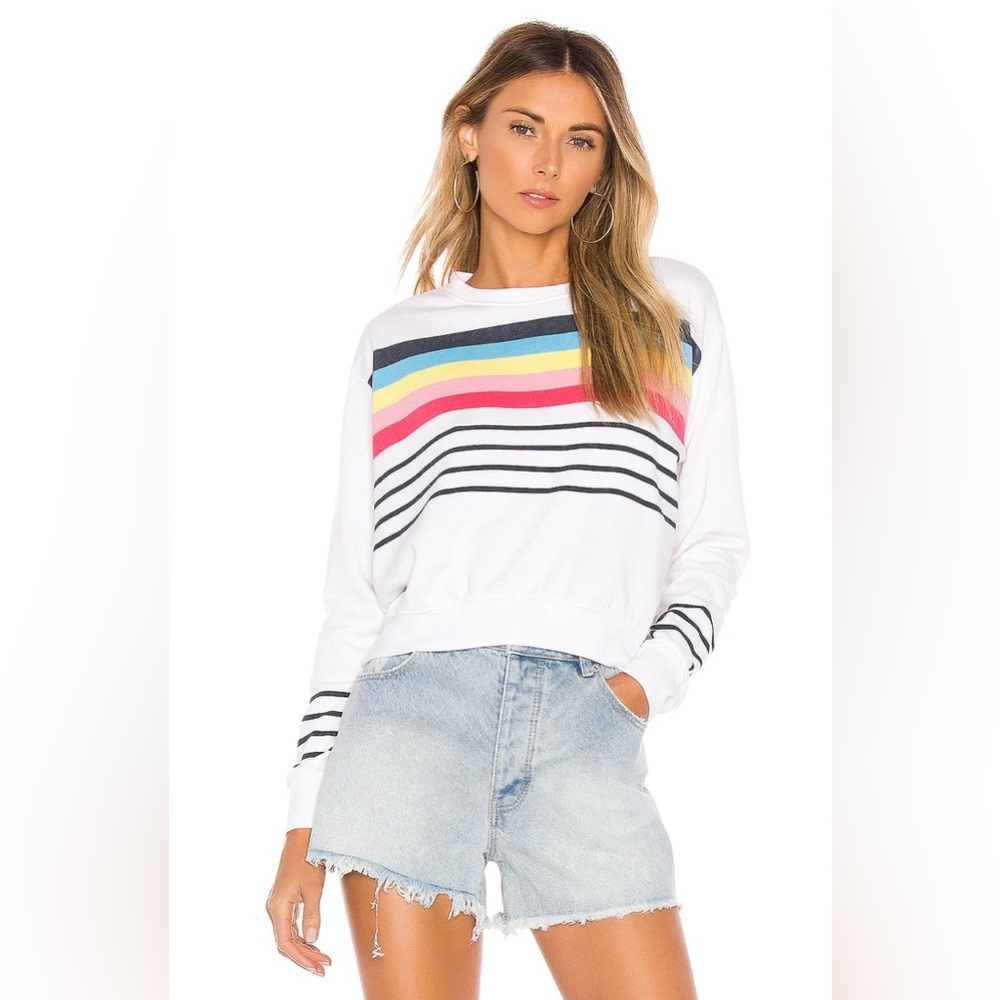 Sundry cropped rainbow sweater